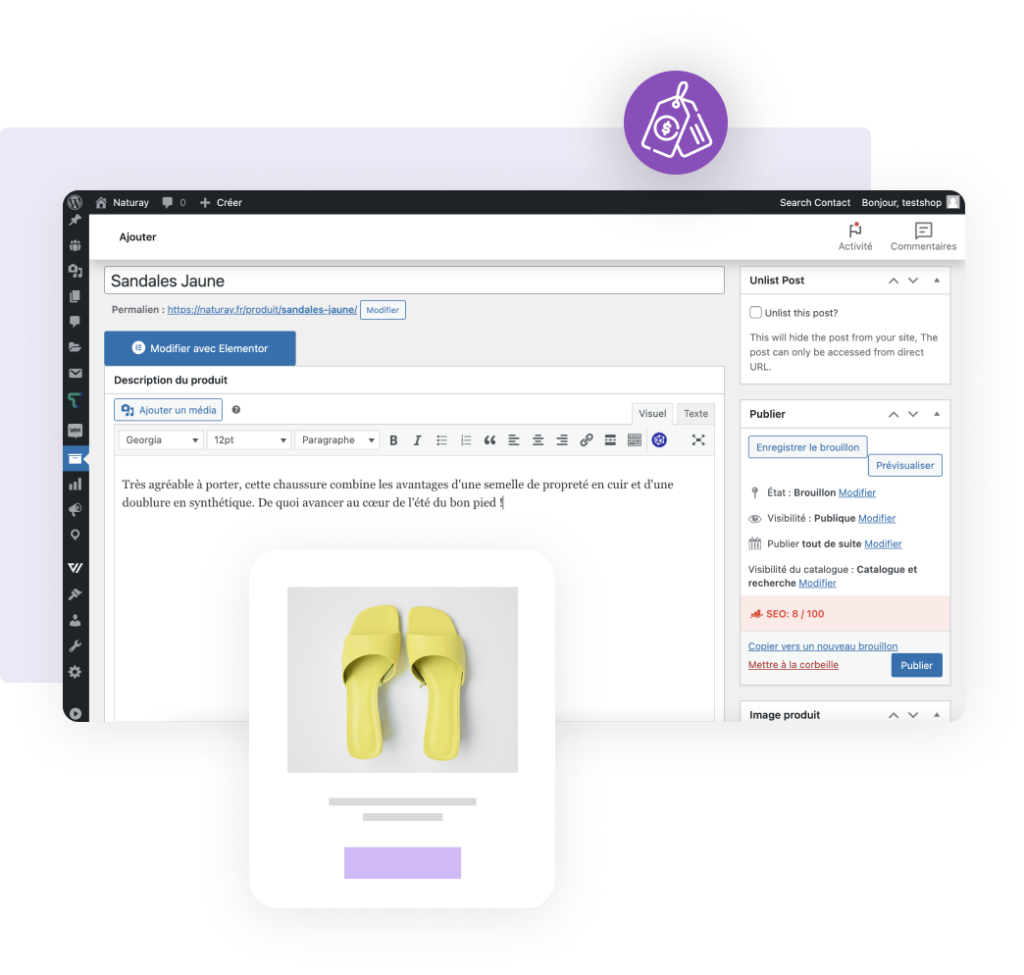 Woocommerce personnalisation